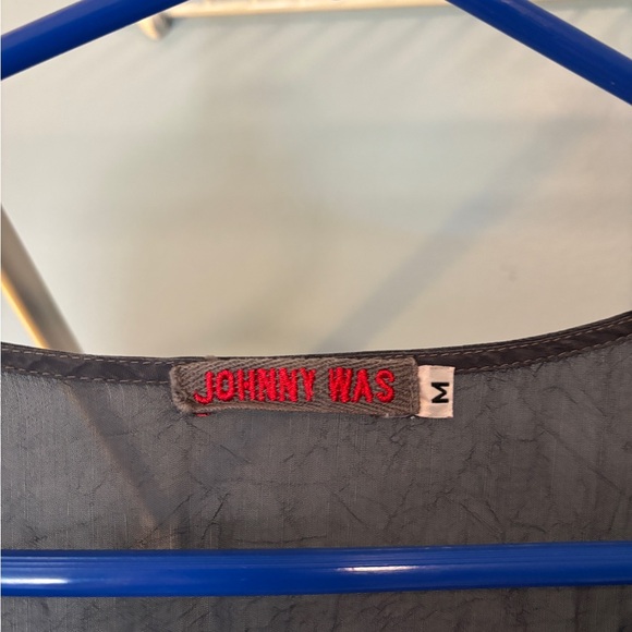 Johnny Was boho tunic embroidered flowers *flaw- bleach spots* upcycled? Sz med - Picture 2 of 11